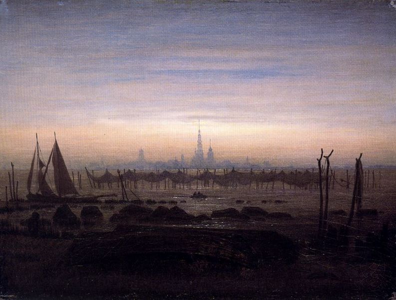 Caspar David Friedrich Greifswald w swietle ksiezyca